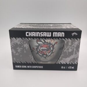 Funky Chainsaw Man Ramen 16oz Bowl & Chopsticks NEW  Anime Monga Horror